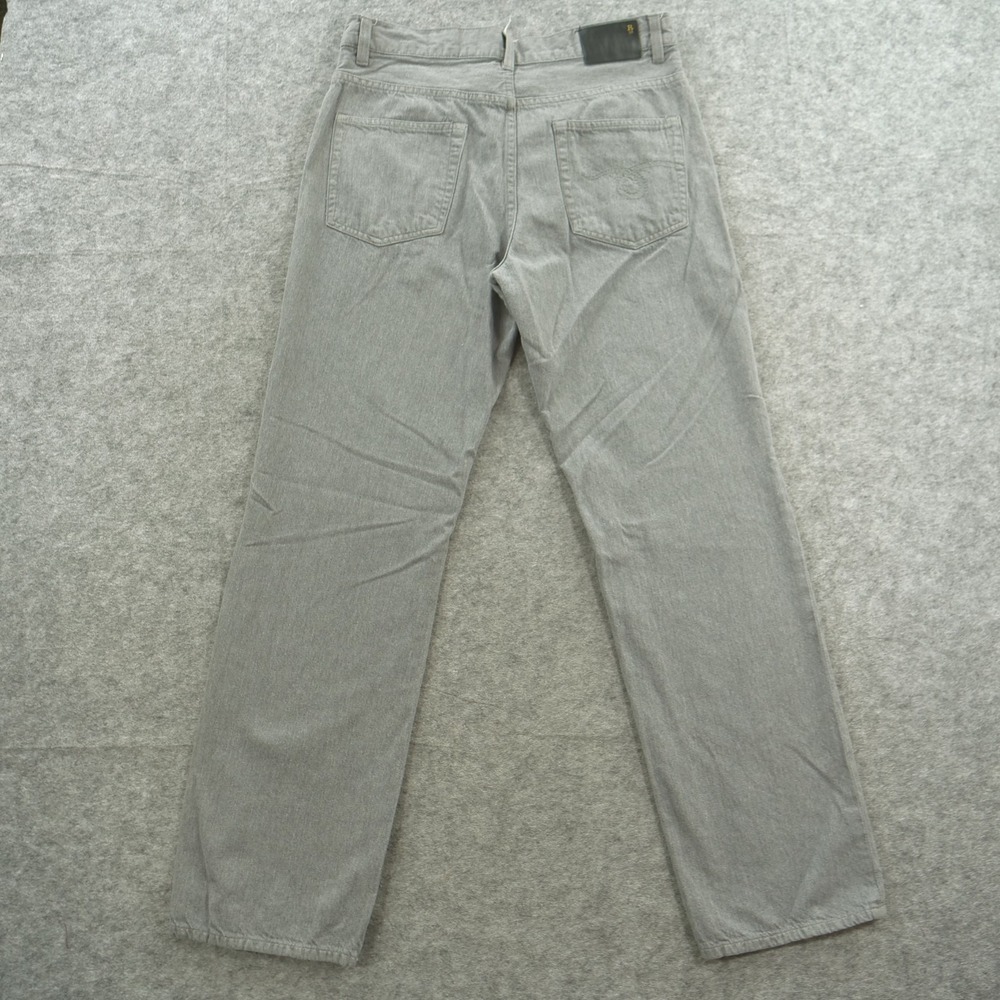 R13 Jeans Womens 27 Gray Lemmy Slim Straight High Rise Zip Fly Cotton Linen - Picture 2 of 11